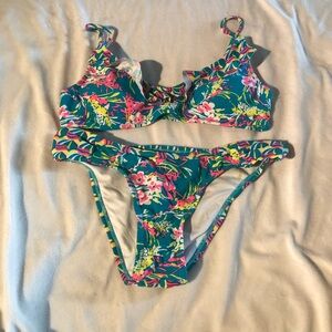 Raisins Neon Printed Bikini Size Small